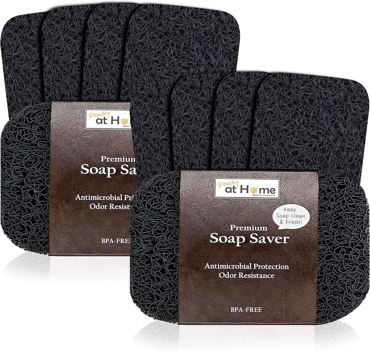 [8Pack Keep Soap Clean & Fresh Bathroom Soap Dishes, Soap Saver Set | Eco-Friendly, Recyclable | Flexible & Durable Soap Lift | Bpa-Free, Non-Slip Bath Soap Holders