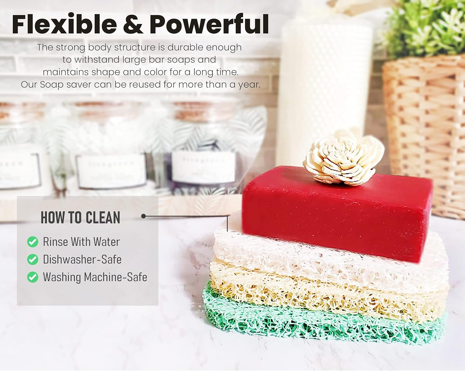 [8Pack Keep Soap Clean & Fresh Bathroom Soap Dishes, Soap Saver Set | Eco-Friendly, Recyclable | Flexible & Durable Soap Lift | Bpa-Free, Non-Slip Bath Soap Holders